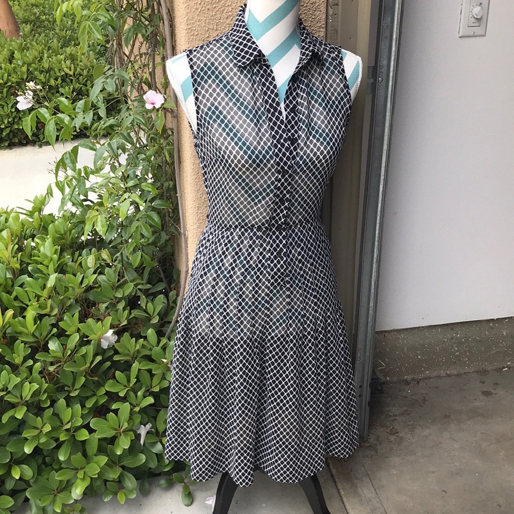 Calvin Klein black and white dress